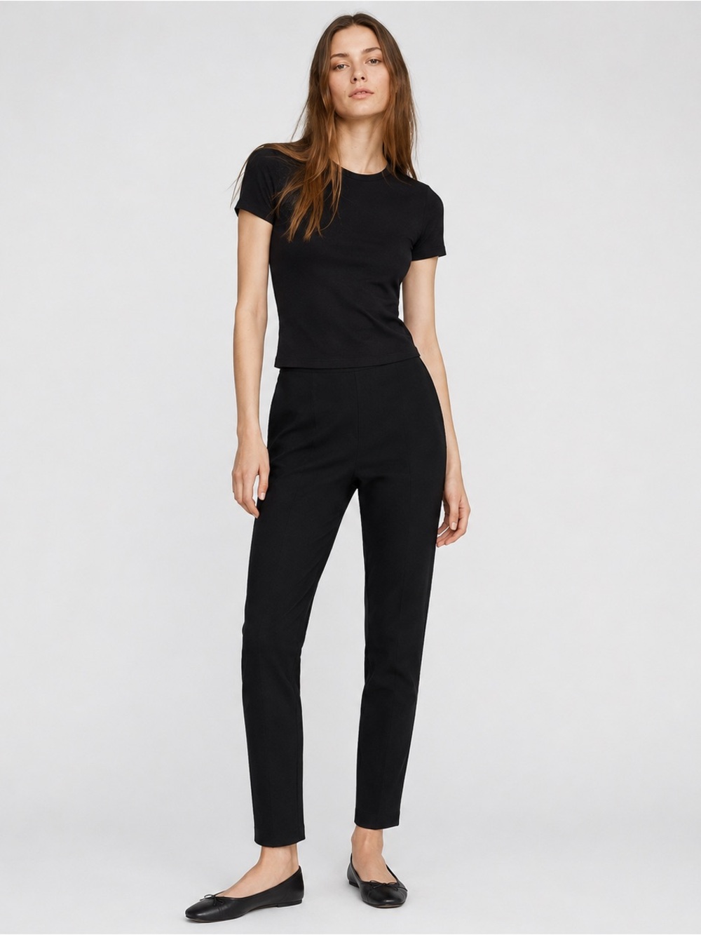 ATM ANTHONY THOMAS MELLILO BLACK TAPERED FITTED BUSINESS CASUAL PANTS SZ 0